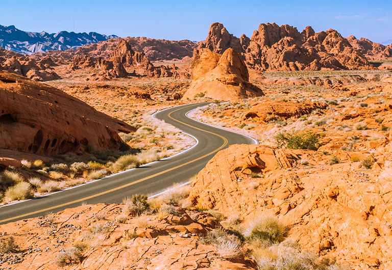 Perfectly sunny day in the Valley of Fire.