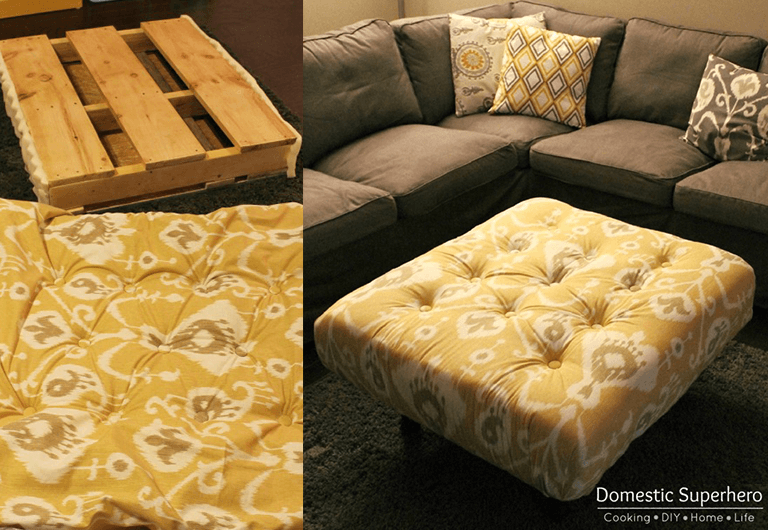 How to turn a wood pallet into an ottoman